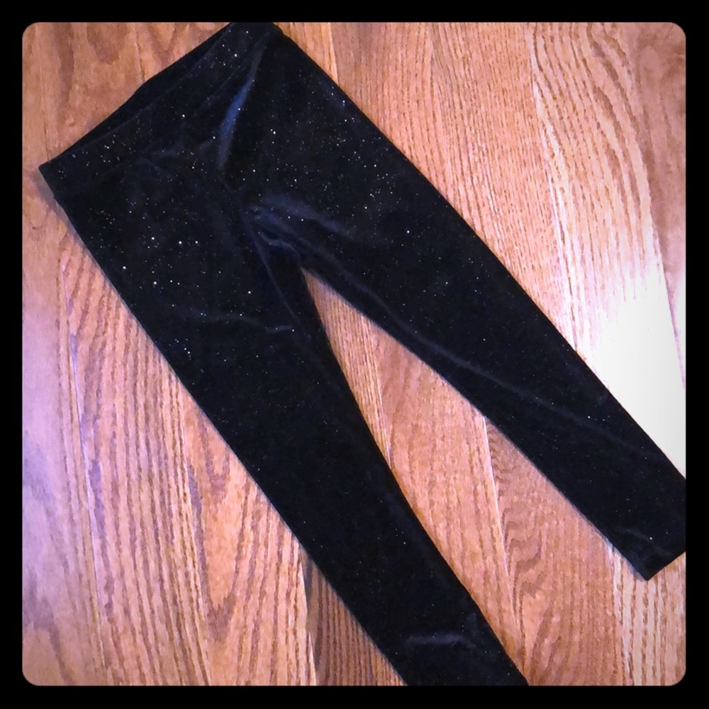Crew Cuts- size 5, Black Sparkle Velvet Legging